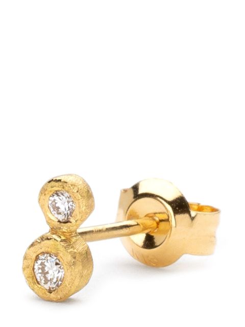 Yasuko Azuma  18kt yellow gold diamond stud earring