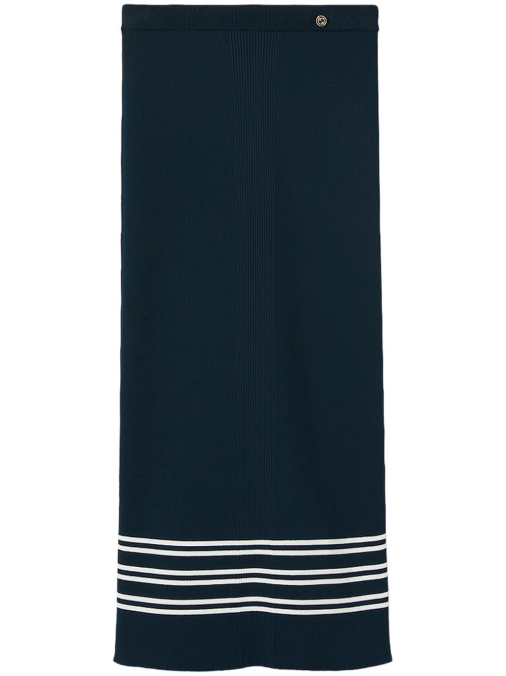 Gucci ribbed-detailed midi skirt Blauw