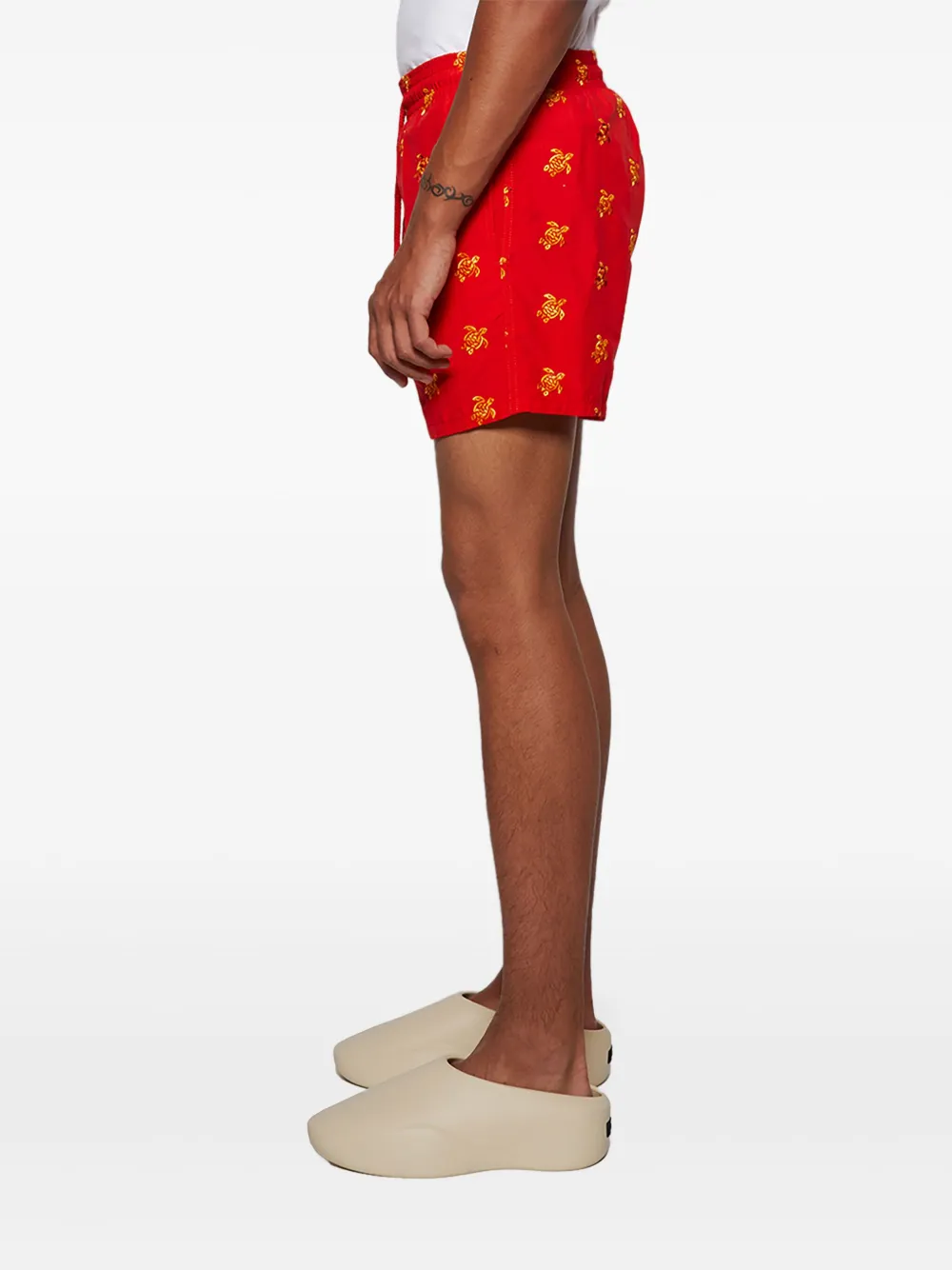 Vilebrequin Zwembroek met schildpadprint Rood