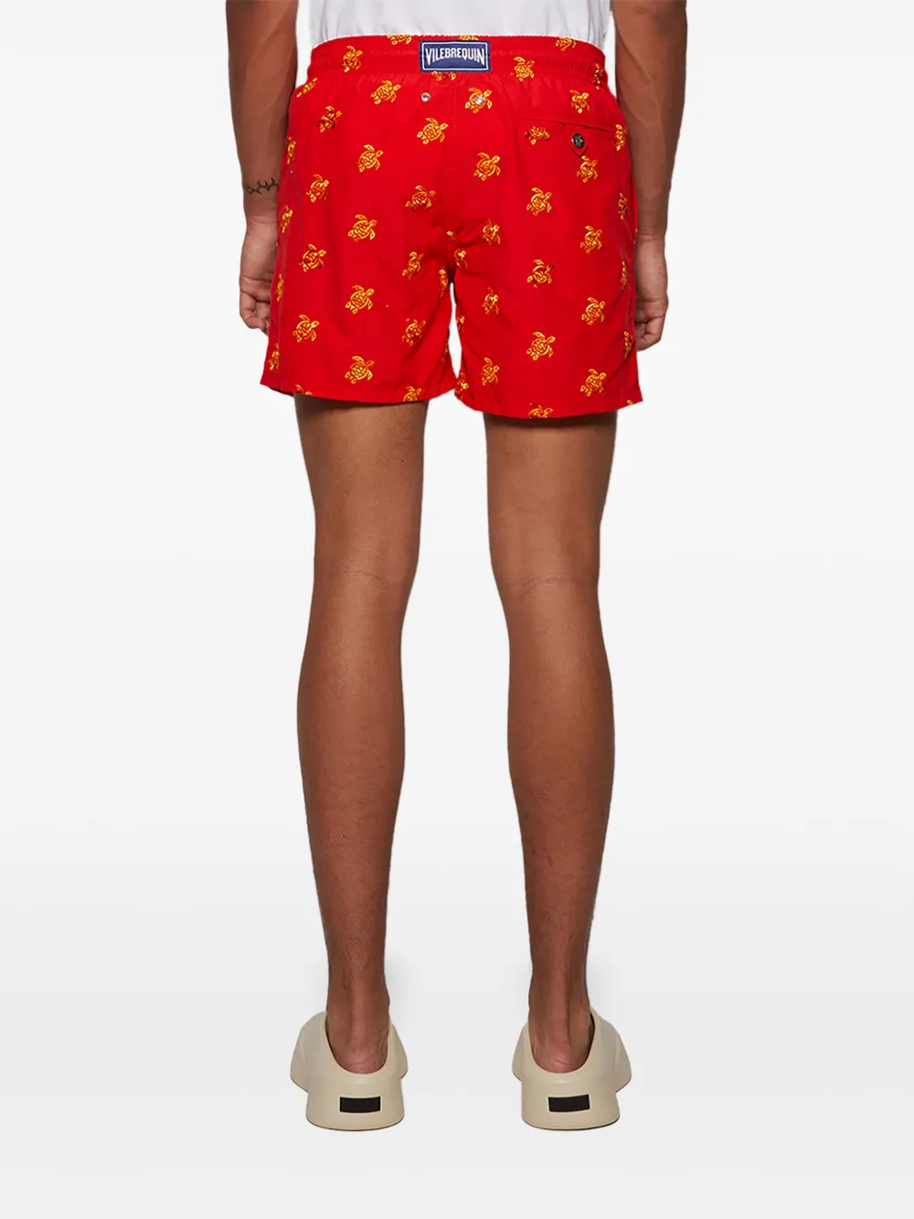 Vilebrequin Zwembroek met schildpadprint Rood