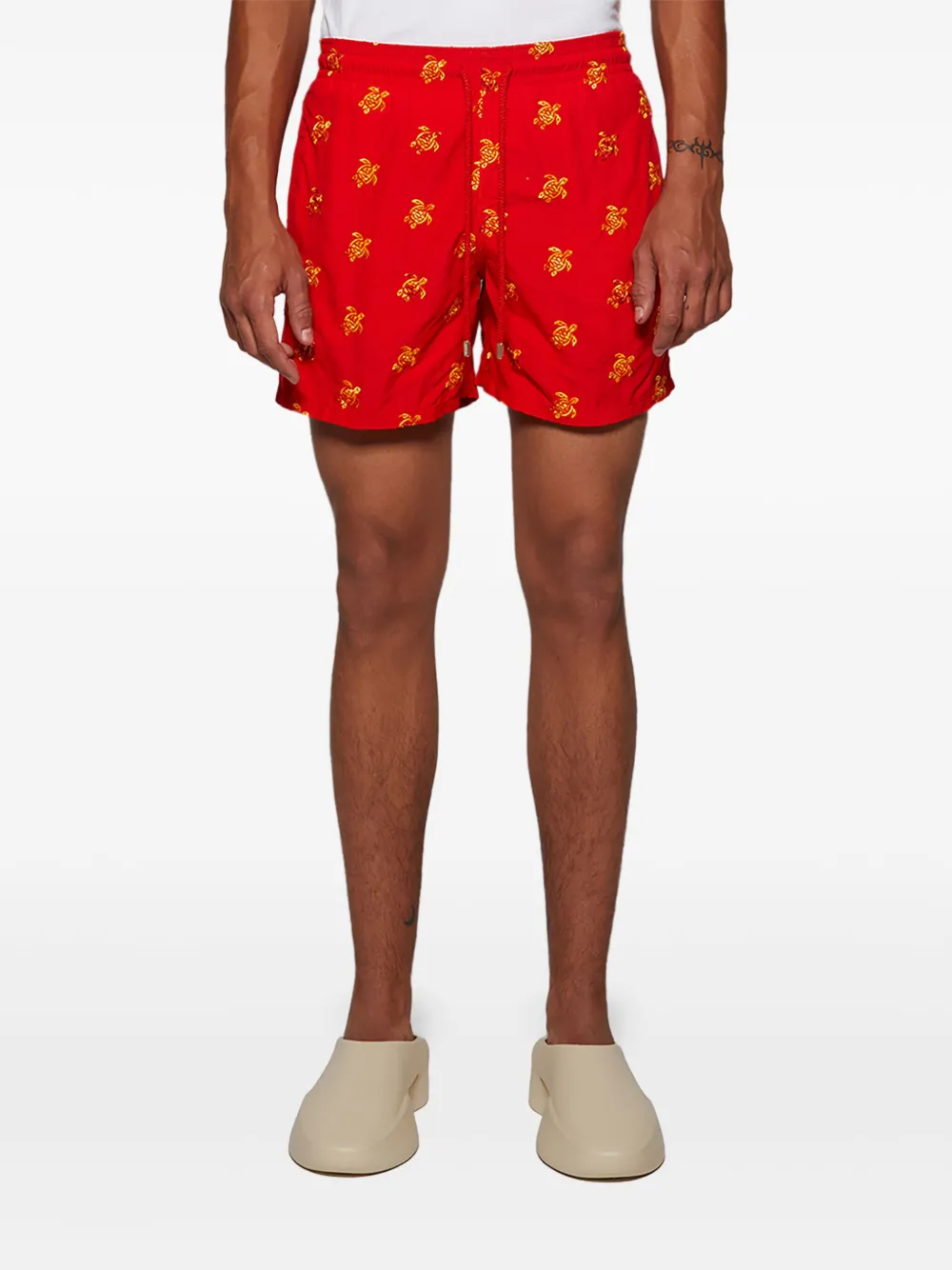Vilebrequin Zwembroek met schildpadprint Rood