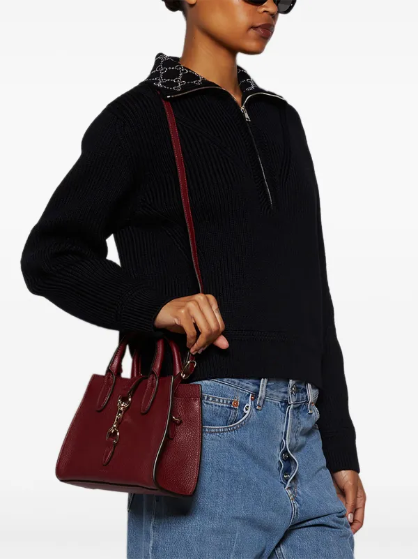 Gucci Small hook-closure Tote Bag | Red | FARFETCH