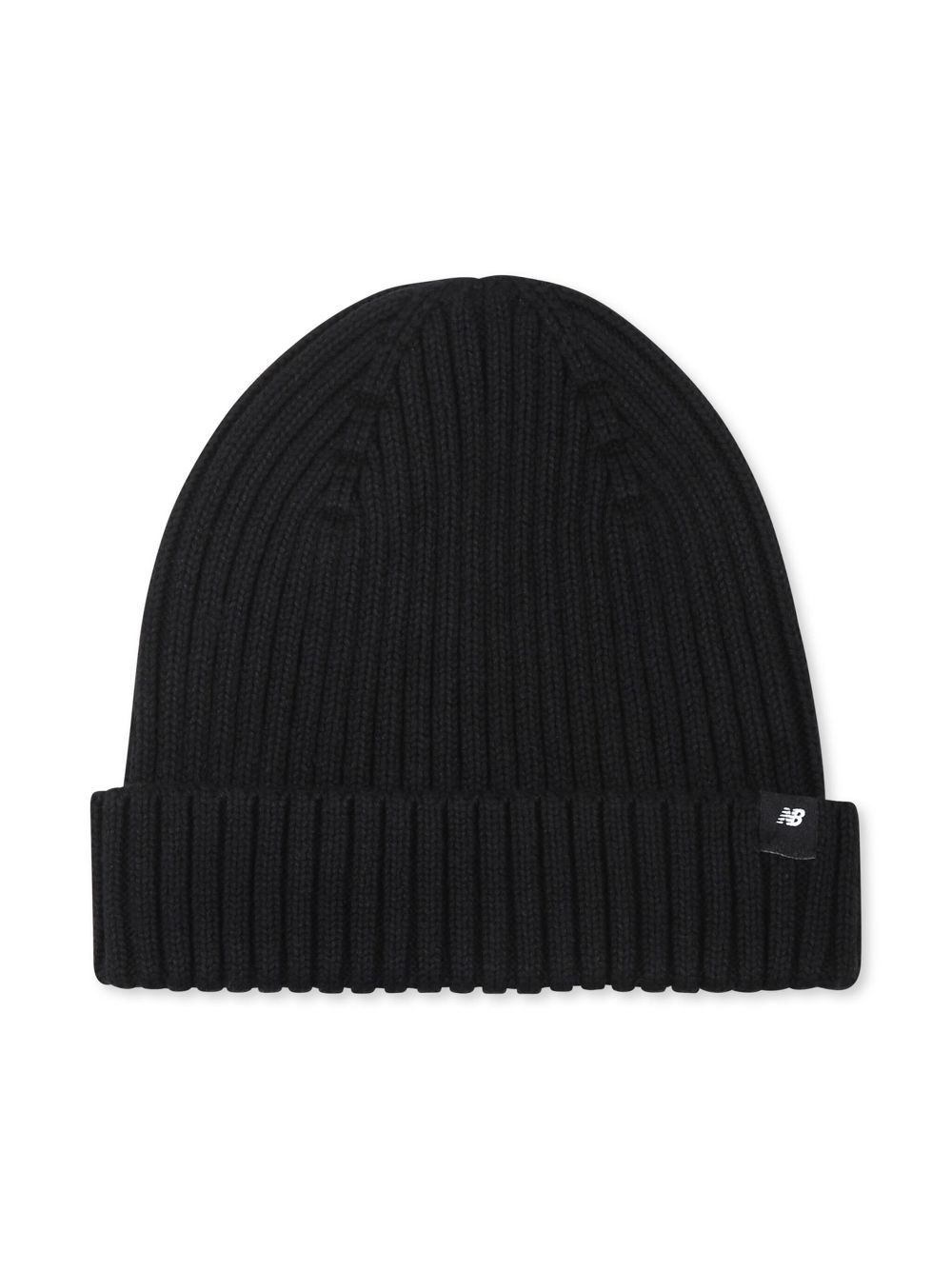 New Balance Kids logo-patch beanie - Black