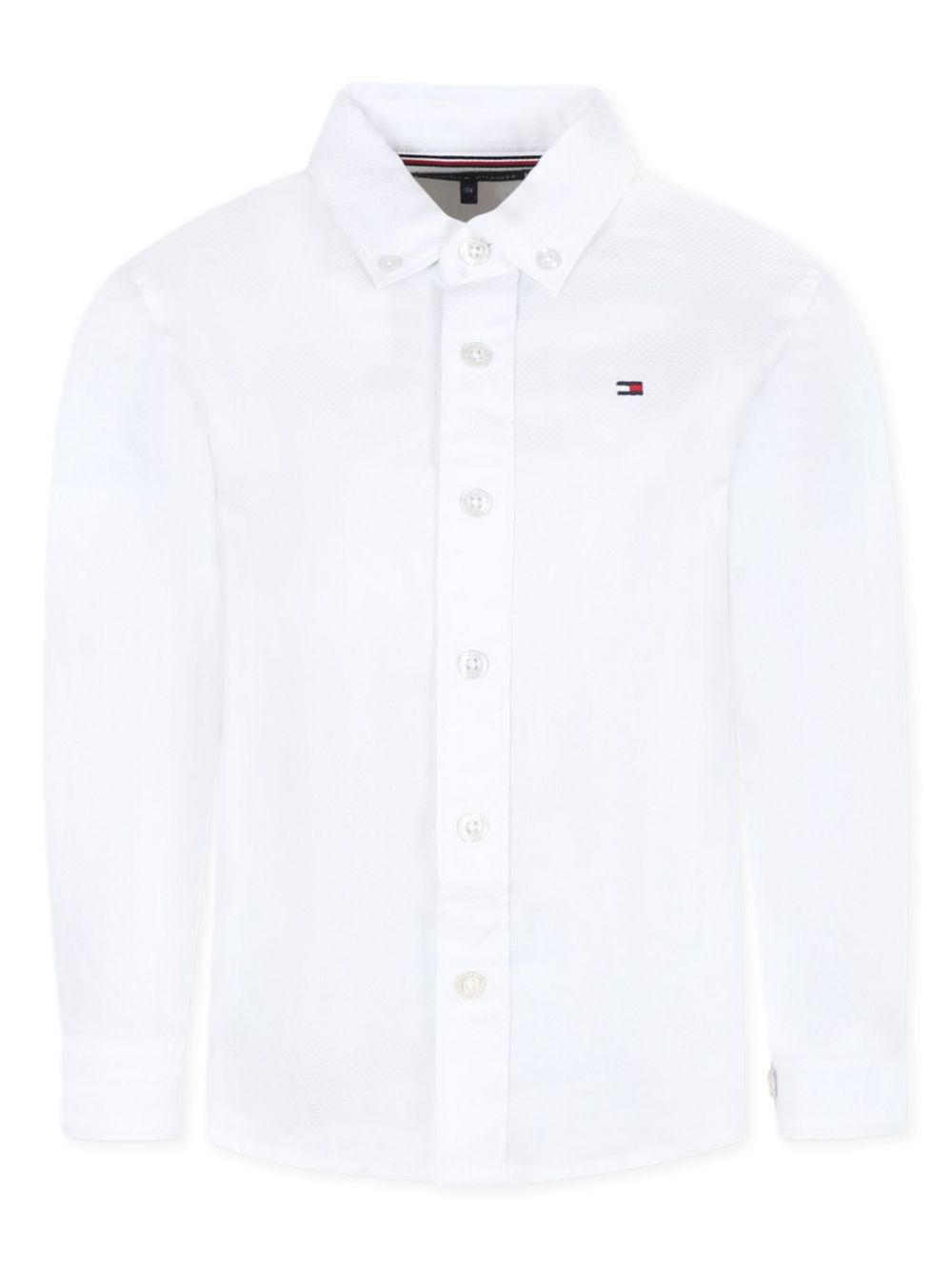 Tommy Hilfiger Junior logo-patch shirt - White