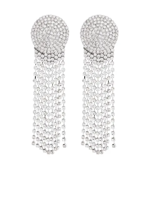 Self-Portrait aretes redondos con detalles de cristal