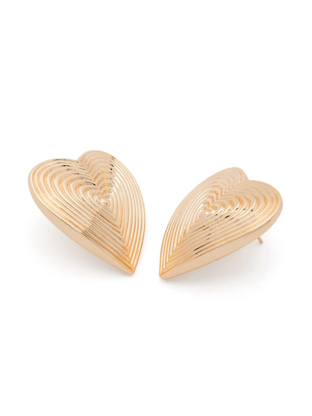 SELF-PORTRAIT RIDGED-HEART EARRINGS
