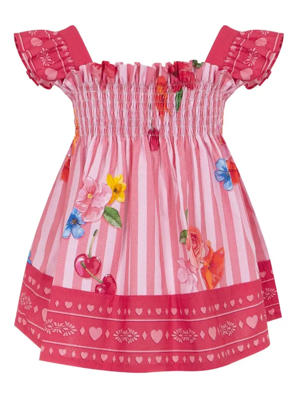 lapin house pink dress Lapin House Striped Mini Dress | Pink