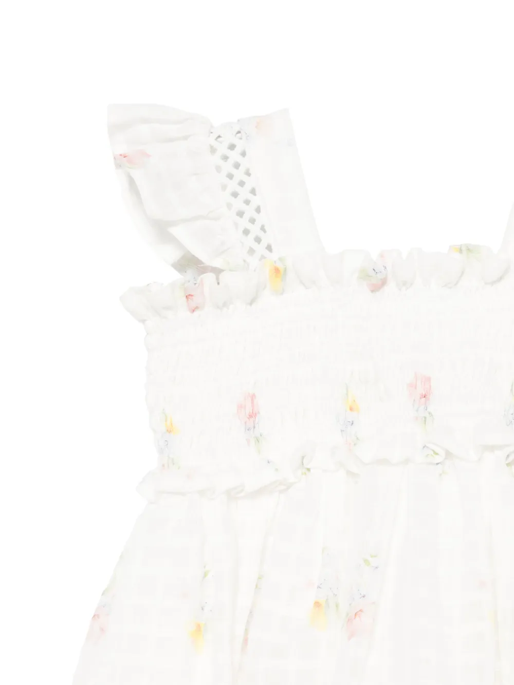 Lapin House Jurk met bloemenprint Wit