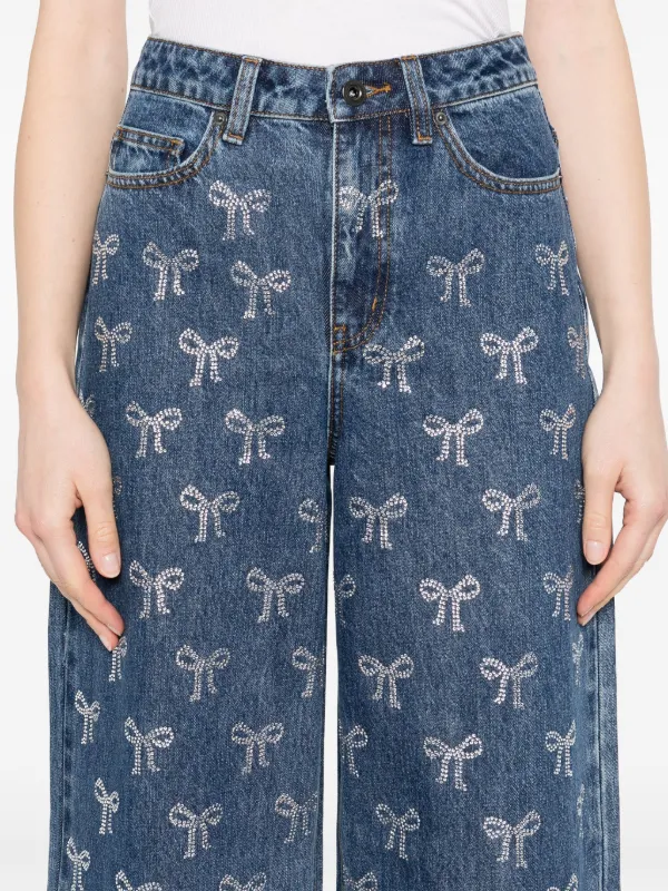 【送料&関税込】self-portrait Rhinestone Bow Denim Jeans Rhinestone Bow Denim Jeans – self-portrait