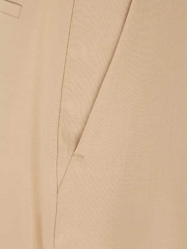 Sportmax Virgin Wool wide-leg Trousers | Neutrals | FARFETCH