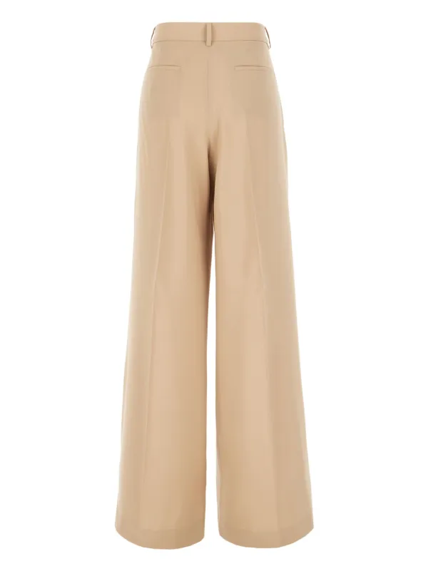 パンツ SPORTMAX Woman Pants Beige 2412131132600 004 Sportmax Virgin Wool wide-leg Trousers | Neutrals | FARFETCH