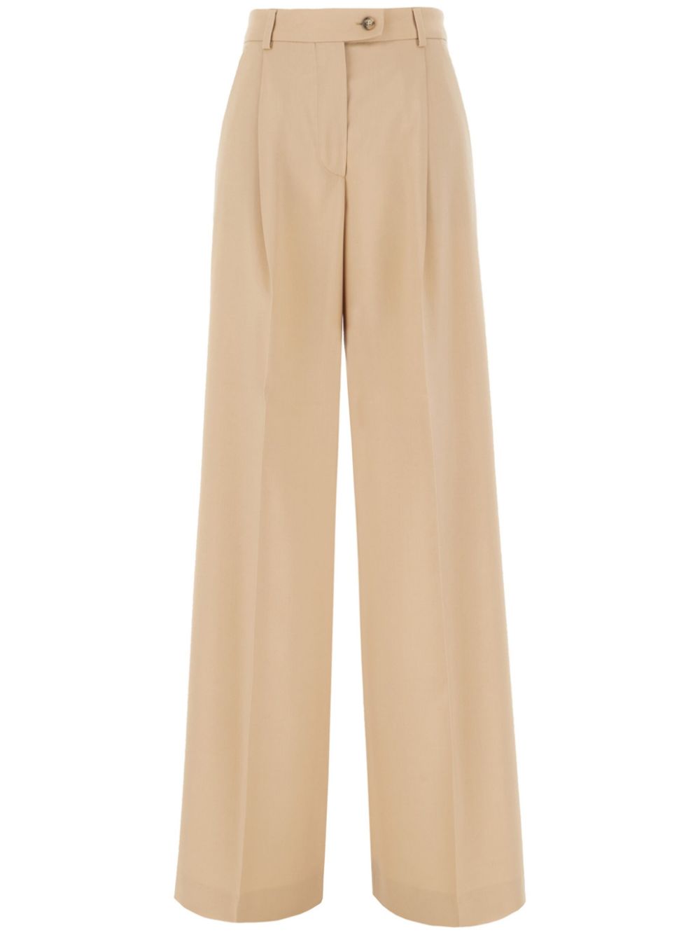 virgin wool wide-leg trousers