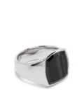 Tom Wood Cushion Blue Hawk Eye ring - Silver