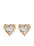 Self-Portrait crystal heart earrings - Gold