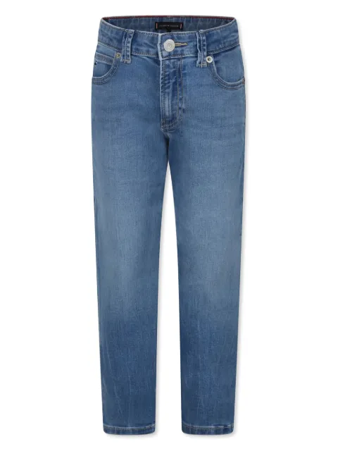 Tommy Hilfiger Junior Calça jeans com patch de logo