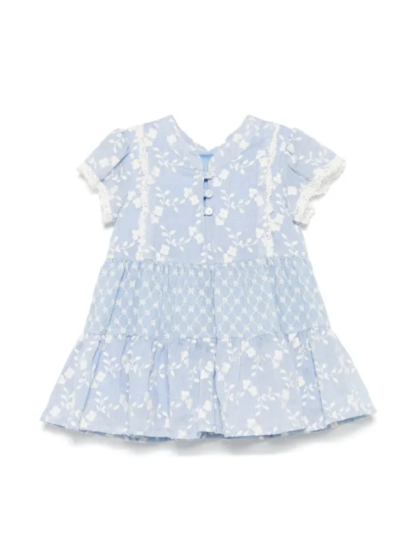 embroidered house dress Embroidered Dress in Ivory and Gold main image 0