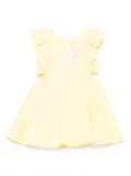 Lapin House ice cream-print dress - Yellow