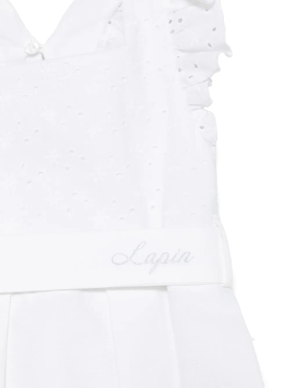 Lapin House Jurk met vlinderprint Wit