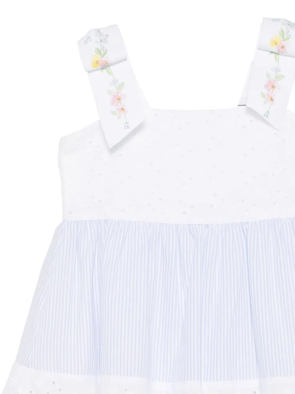 Lapin House Gestreepte jurk Wit
