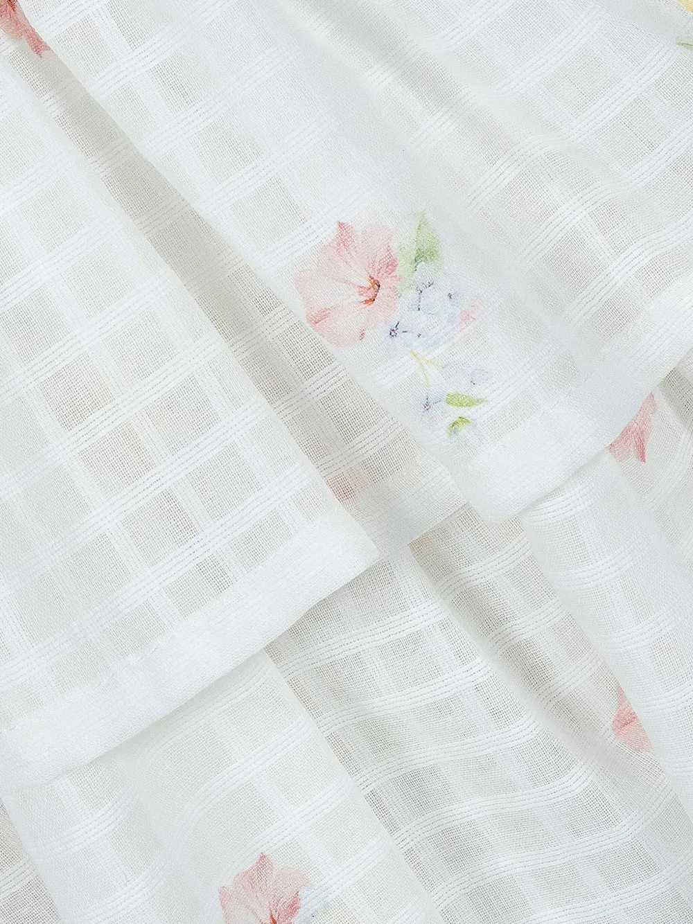 Lapin House Jurk met bloemenprint Wit