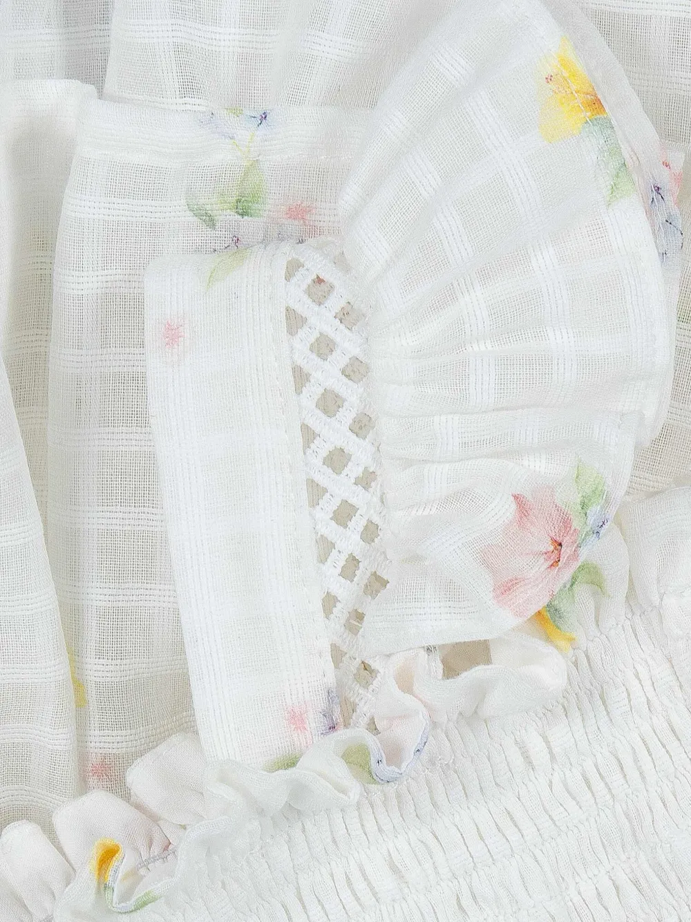 Lapin House Jurk met bloemenprint Wit