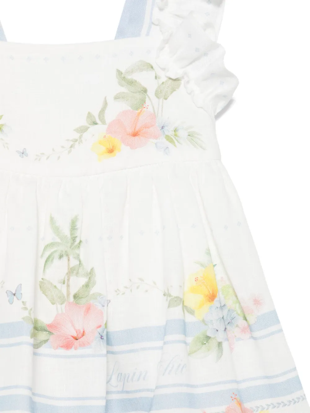 Lapin House Jurk met bloemenprint Wit