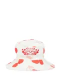 Gcds Kids cherry-print bucket hat - White