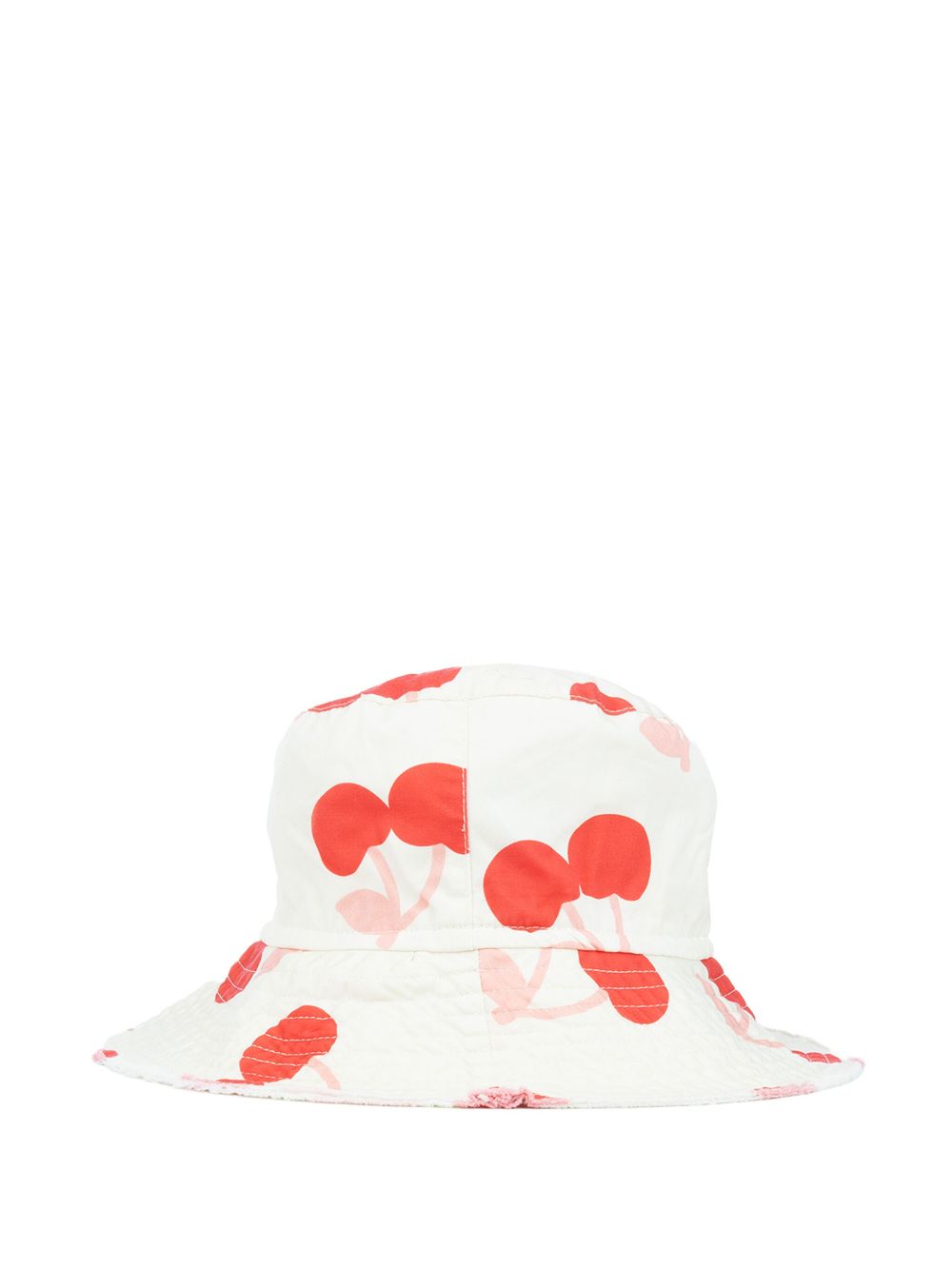 Gcds Kids cherry-print bucket hat - Wit