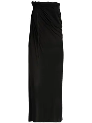 Rick Owens マキシスカート | ブラック | FARFETCH JP