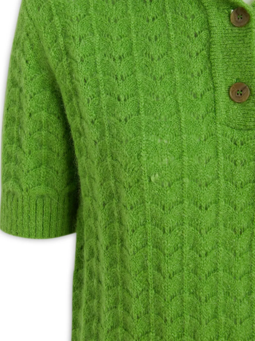Low Classic Gebreid T-shirt Groen
