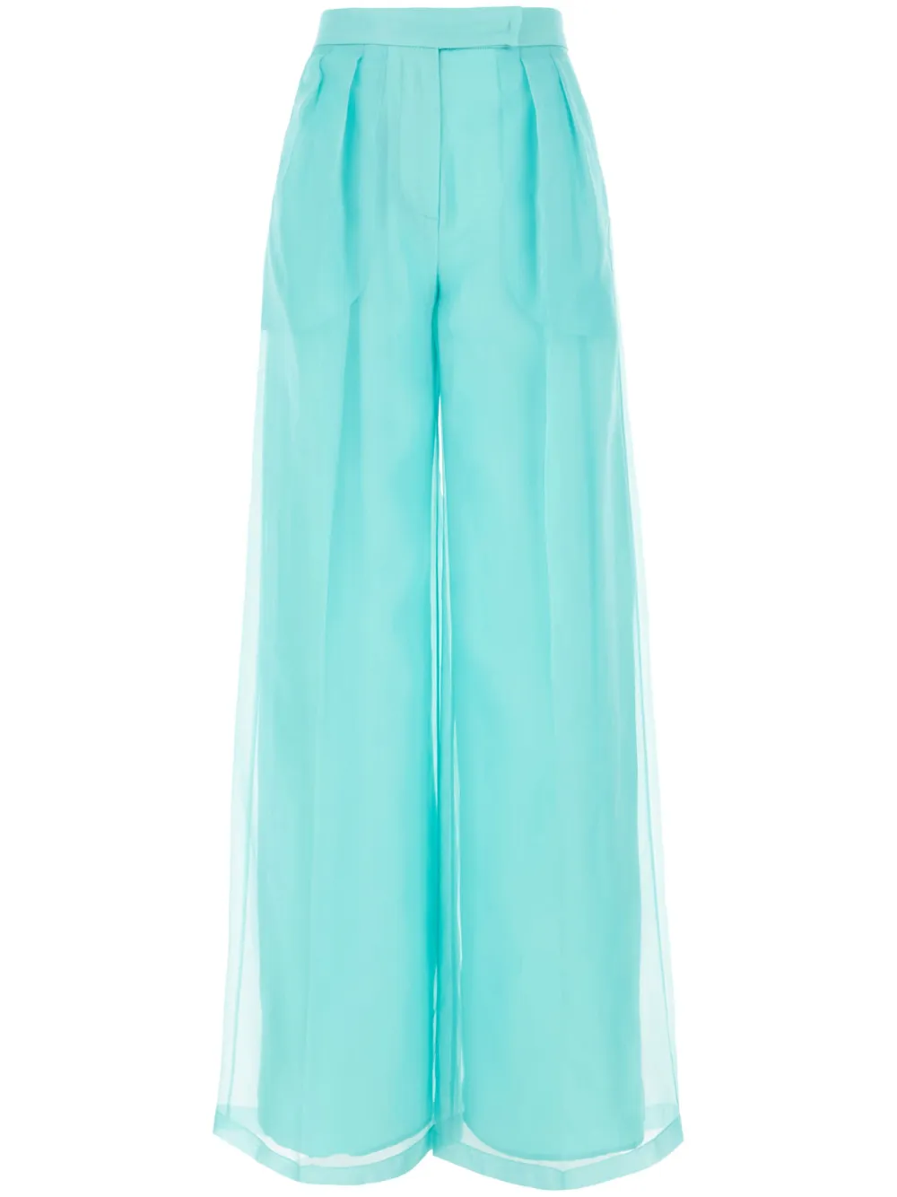 Max Mara Broek met wijde pijpen Blauw