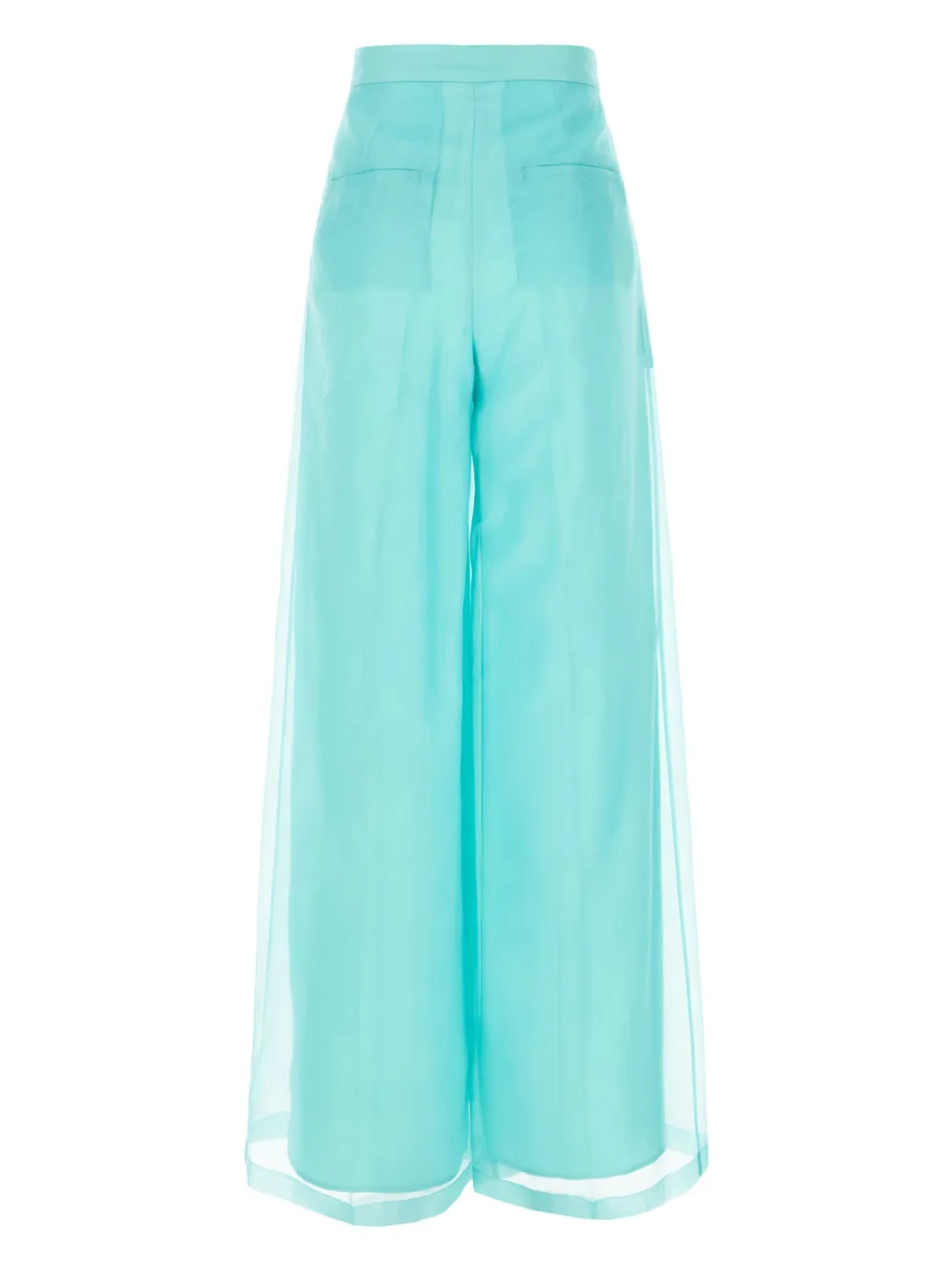 Max Mara Broek met wijde pijpen Blauw