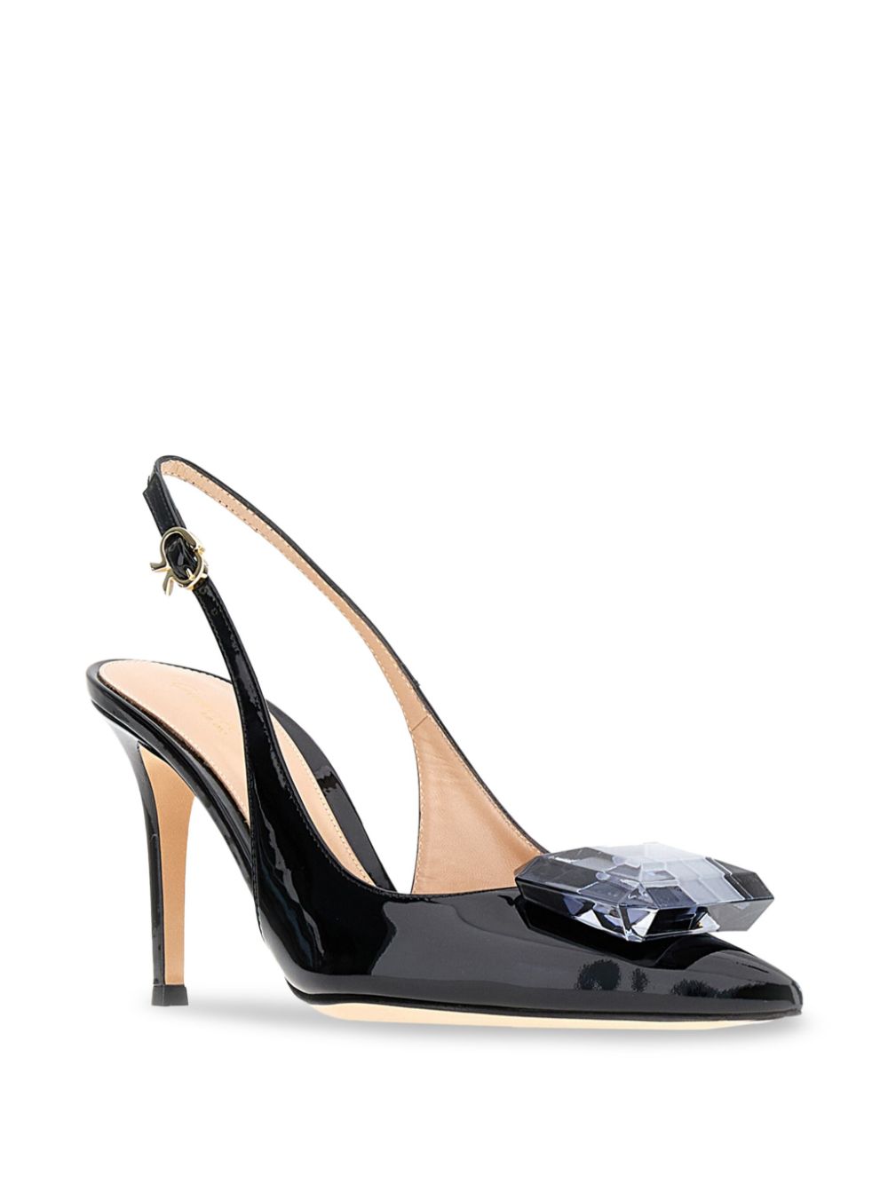 Gianvito Rossi 85mm leather Jaipur pumps - Zwart