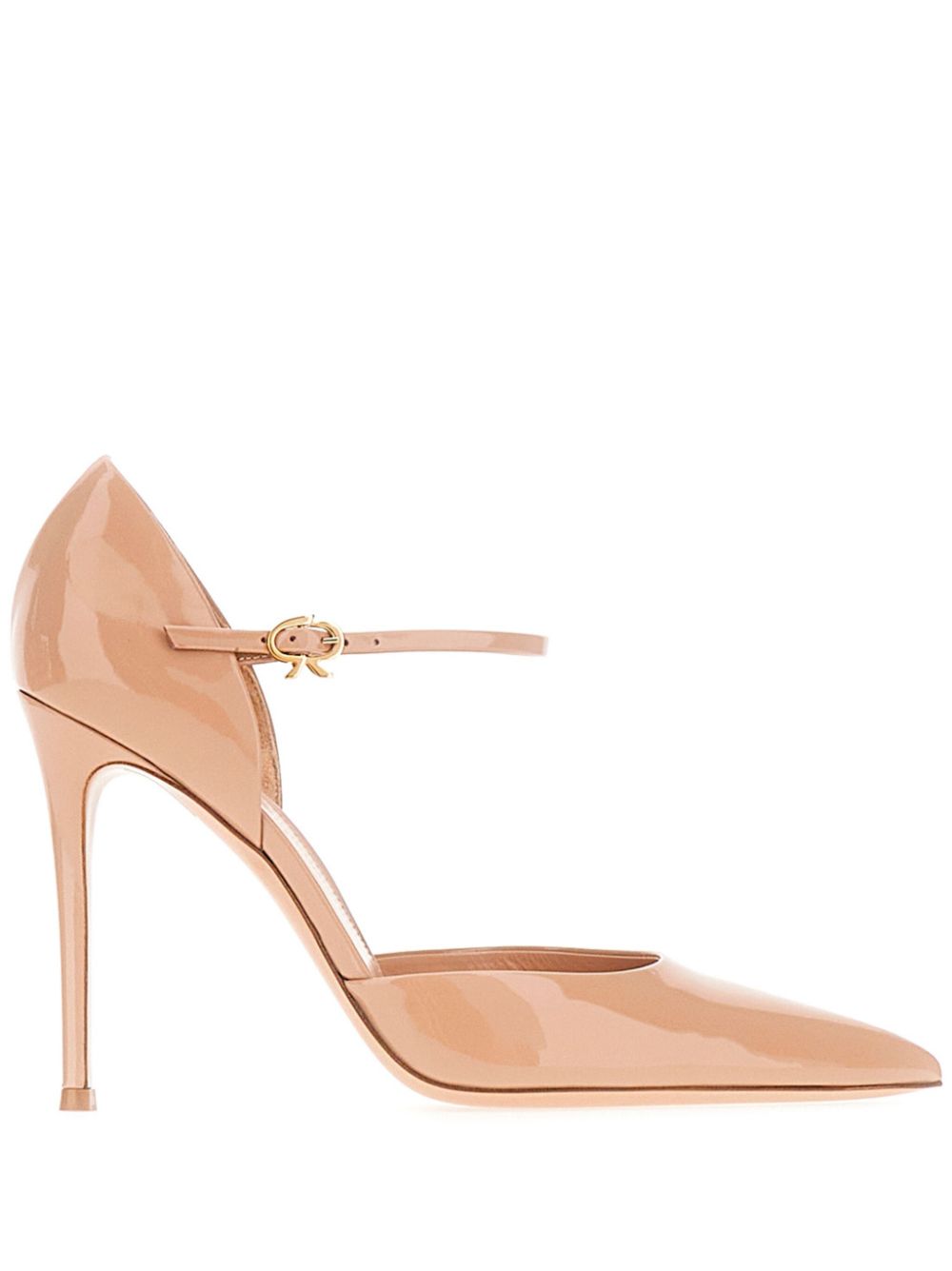 Gianvito Rossi 100mm leather pumps Neutrals