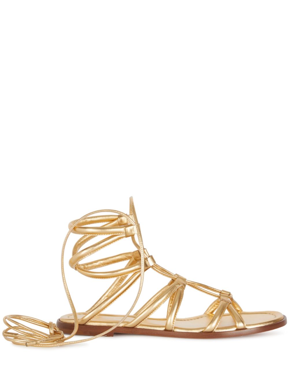 Gianvito Rossi metallic strappy sandals Gold