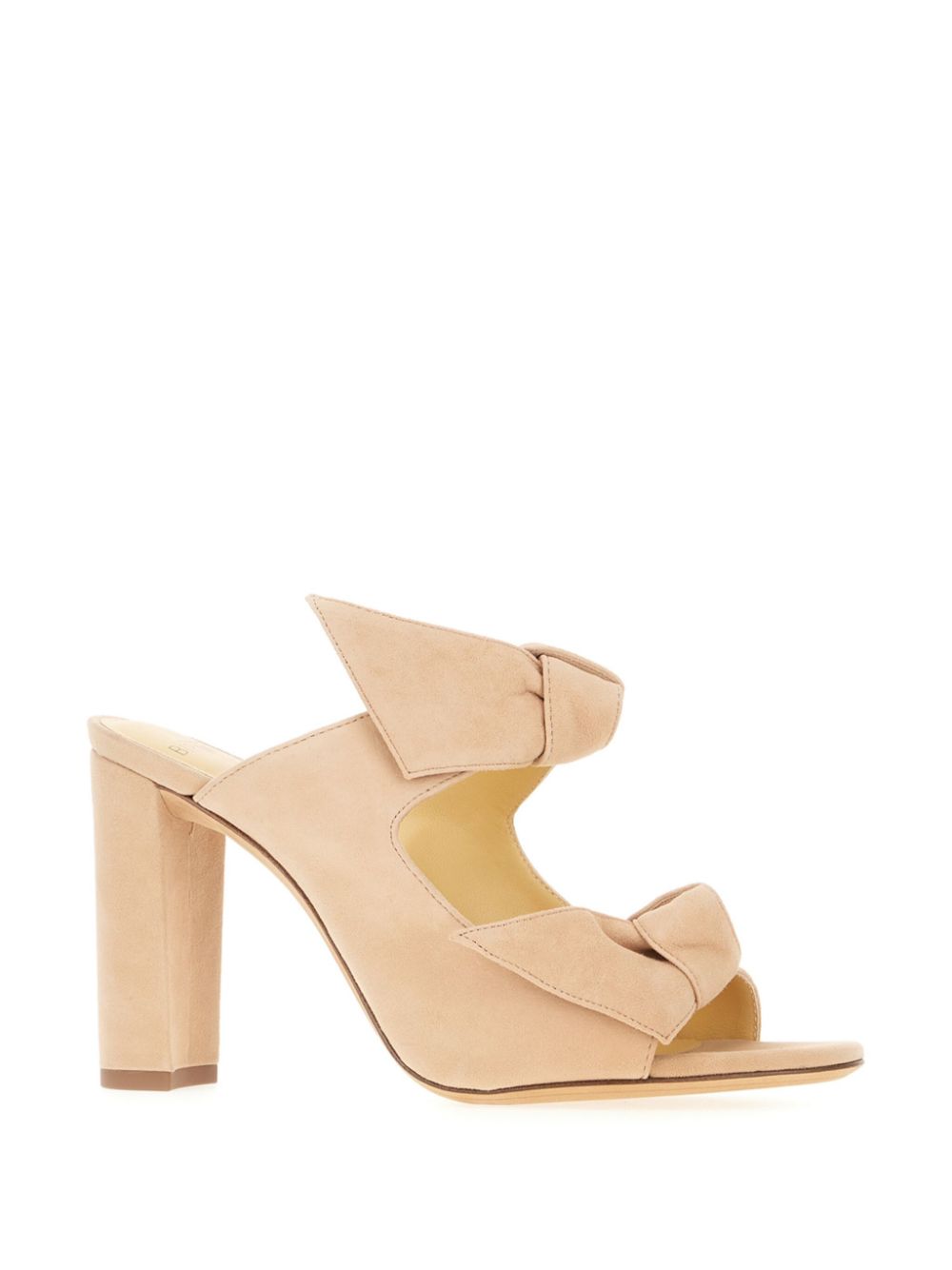 Alexandre Birman 100mm suède muiltjes Beige