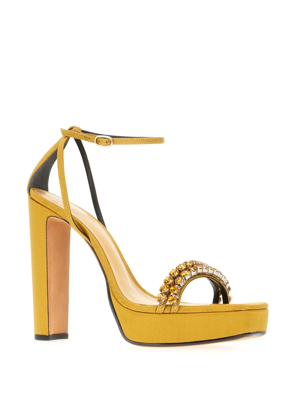 Alexandre Birman 130mm rhinestone-embellished sandals - Geel