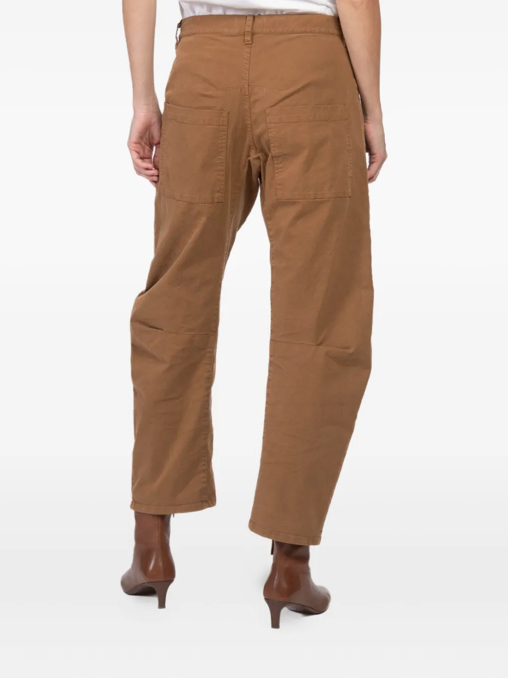 Shop Nili Lotan Shon Utility-pocket Trousers In Brown