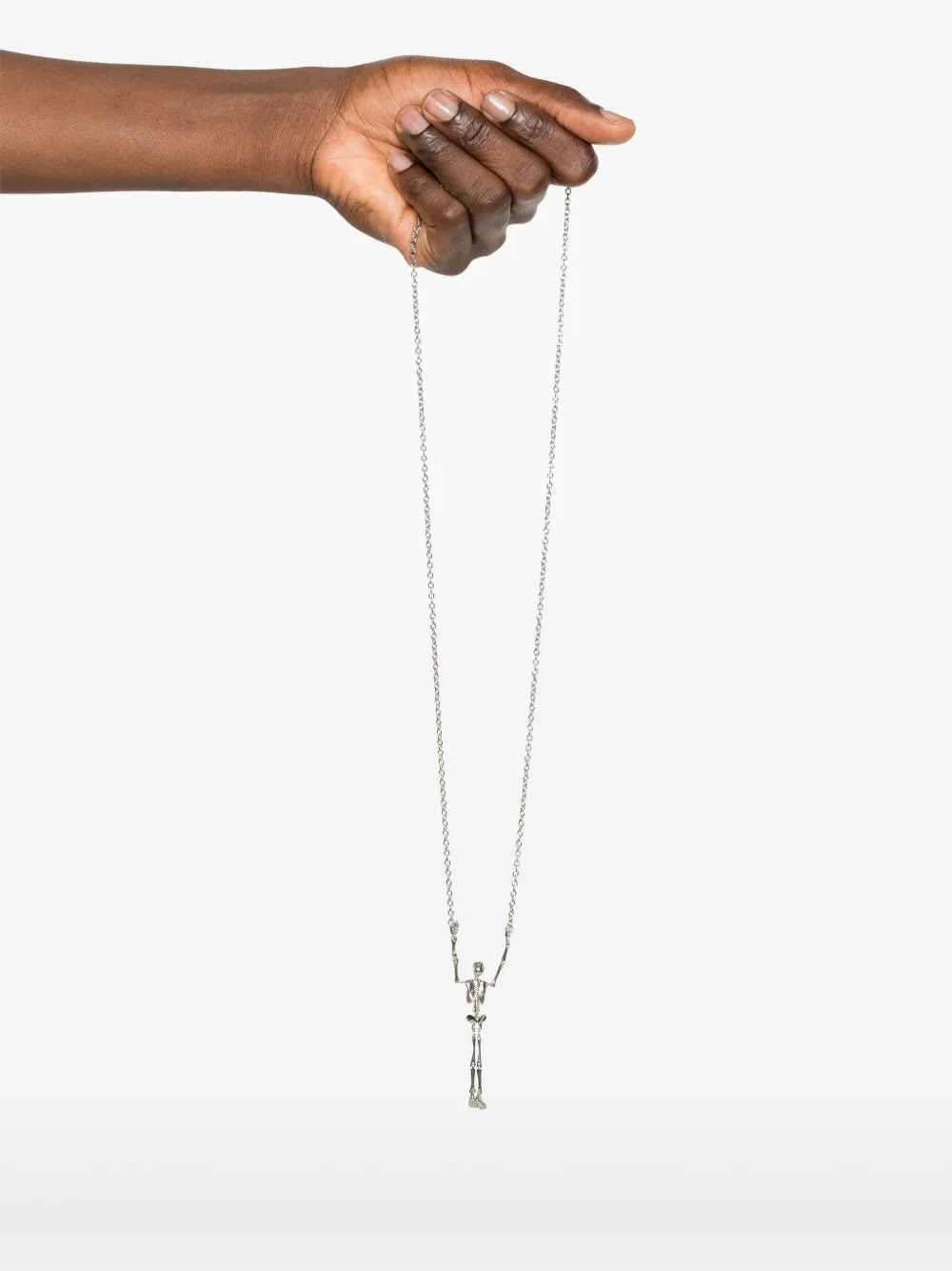 Vivienne Westwood Halsketting met skelet hanger - Zilver