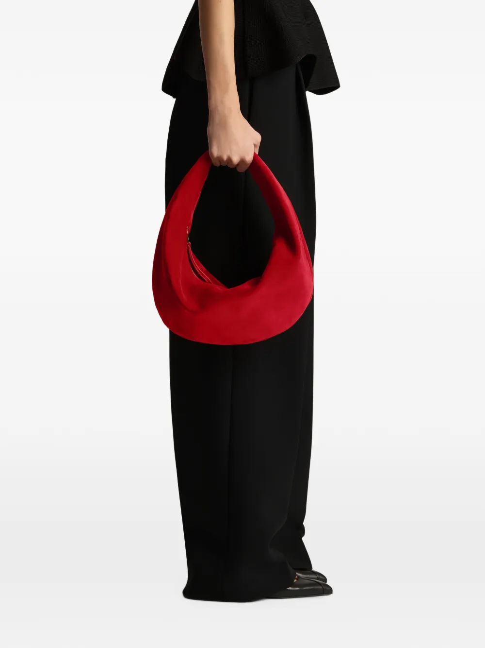 KHAITE Olivia medium schoudertas Rood