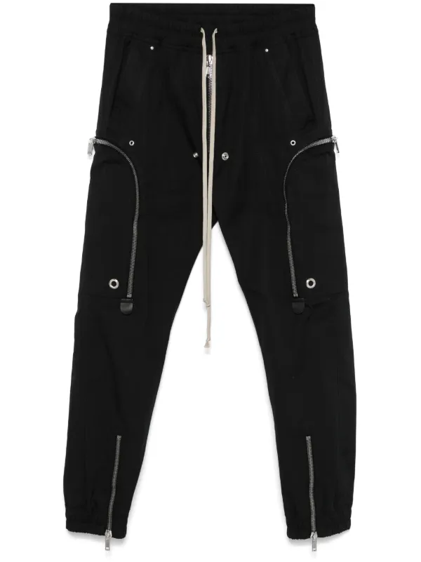 Rick Owens Bauhaus Leather Cargo Pants | Black | FARFETCH