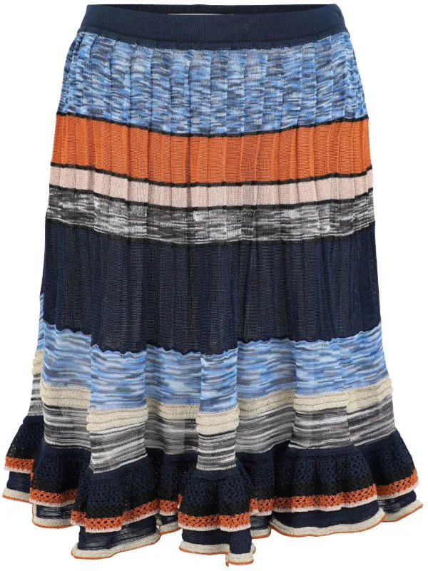 Ulla Johnson Eios Midi Skirt in Blue