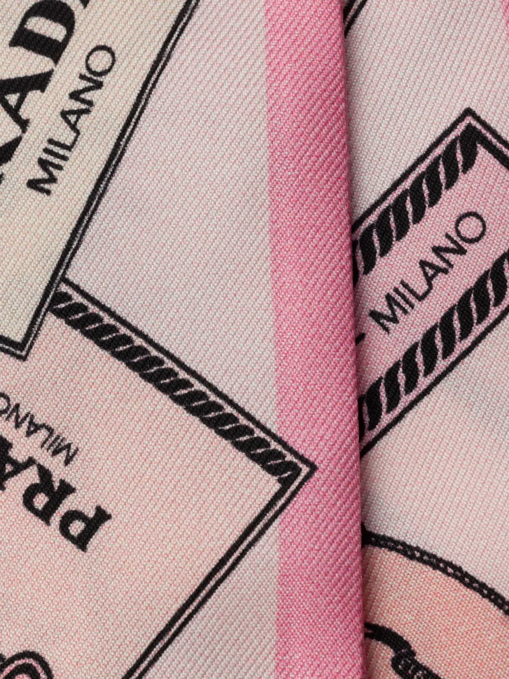 Prada Twill sjaal met print Roze