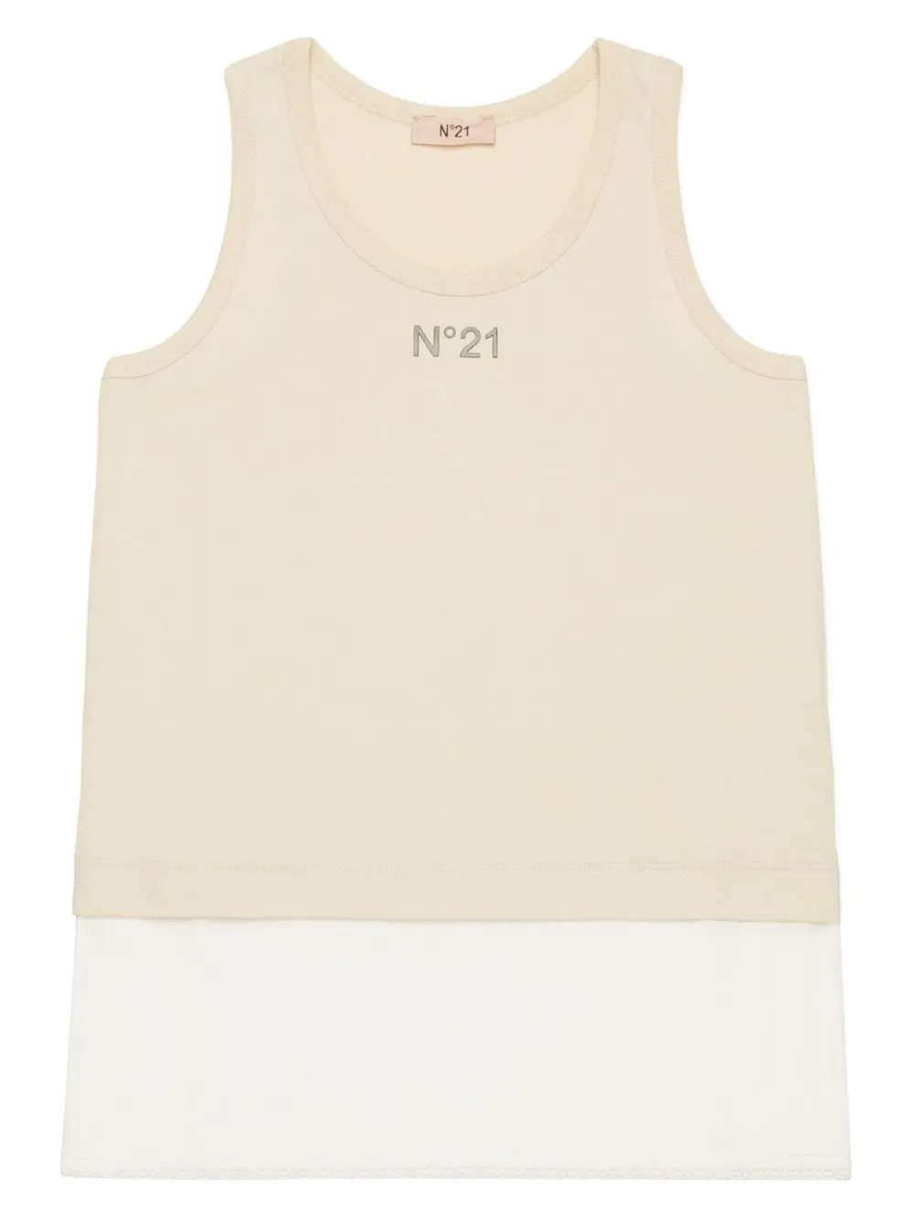 Nº21 Kids Canotta con ricamo - Toni neutri