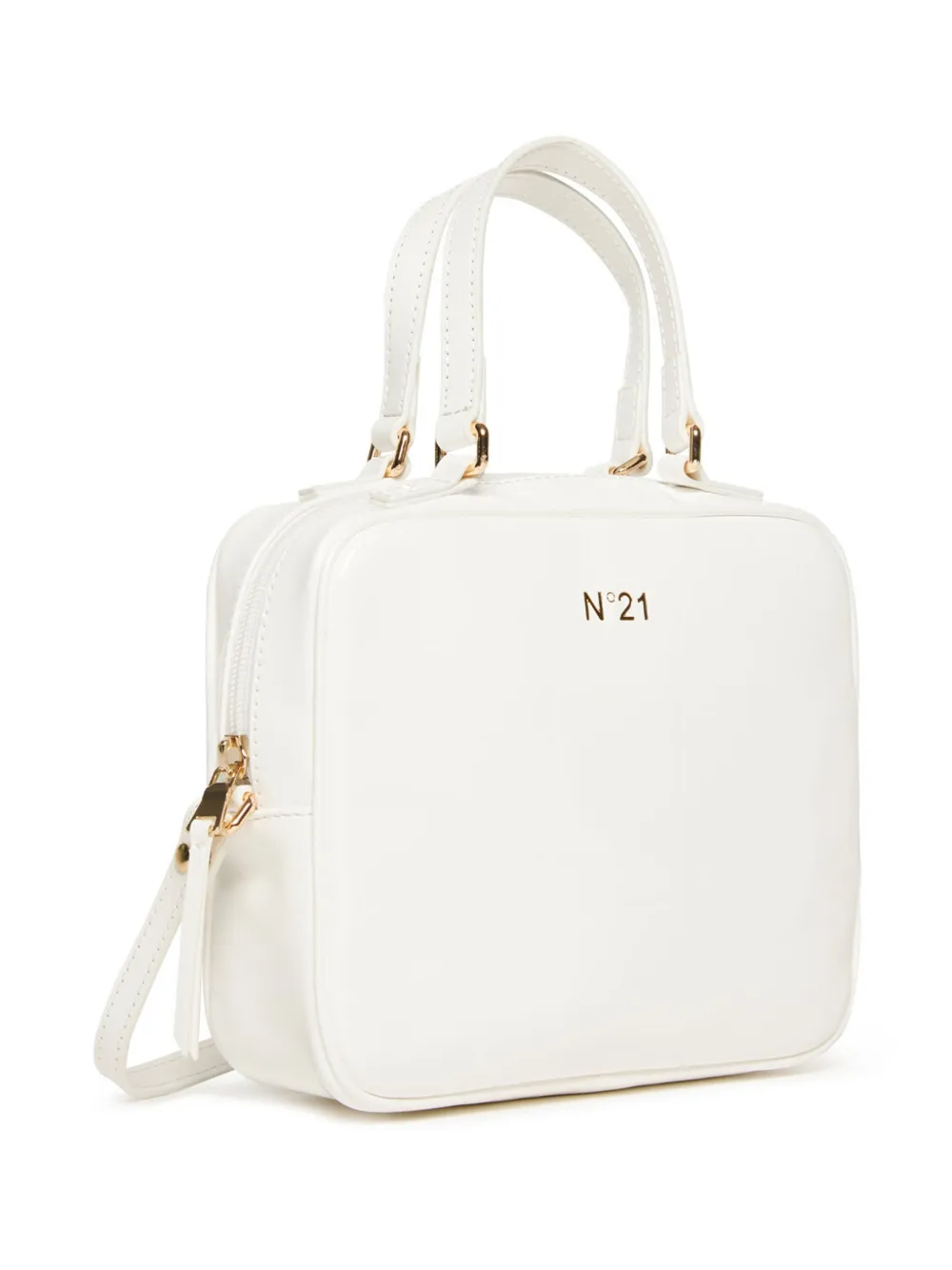 Nº21 Kids Shopper met logoprint Wit