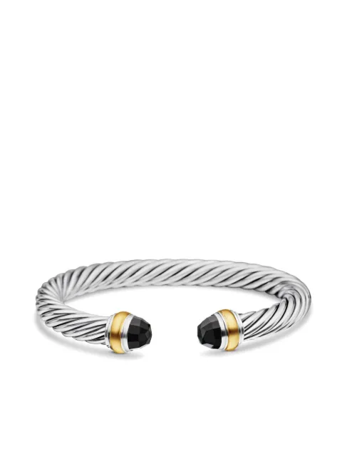 David Yurman 14kt yellow gold and sterling silver Classic Cable bracelet (7mm)