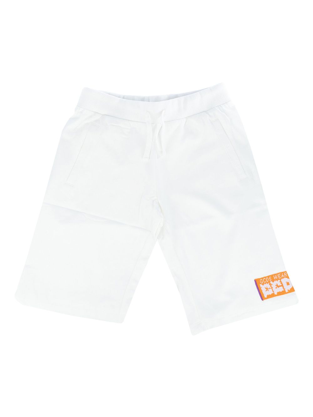 GCDS logo-appliqué shorts - White