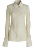 Sportmax floral-lace shirt - Neutrals