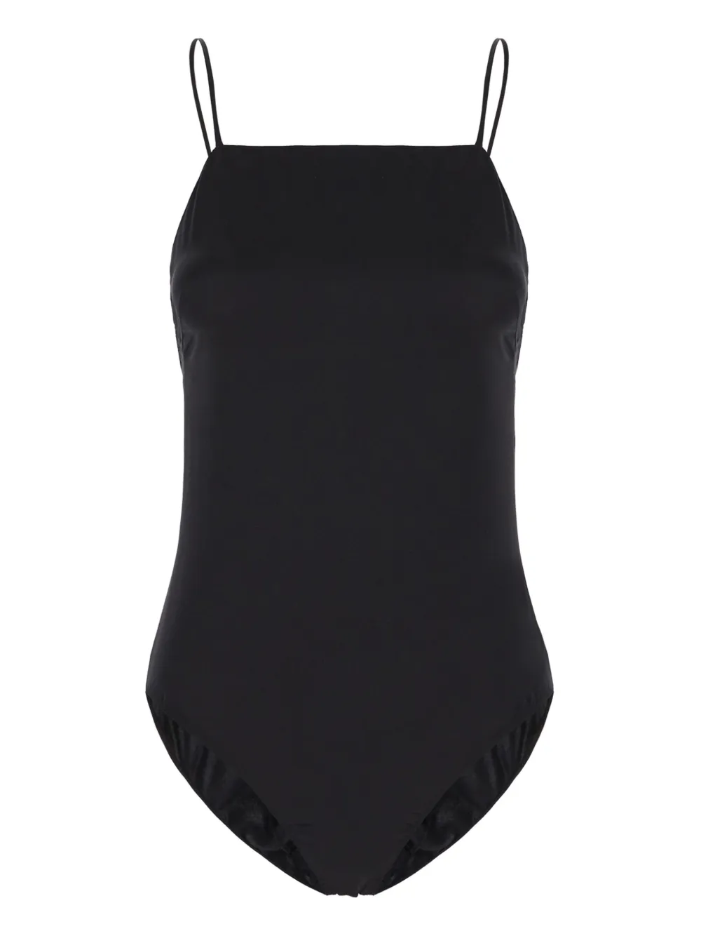 Max Mara Adjustable Strap Silk Bodysuit In Black