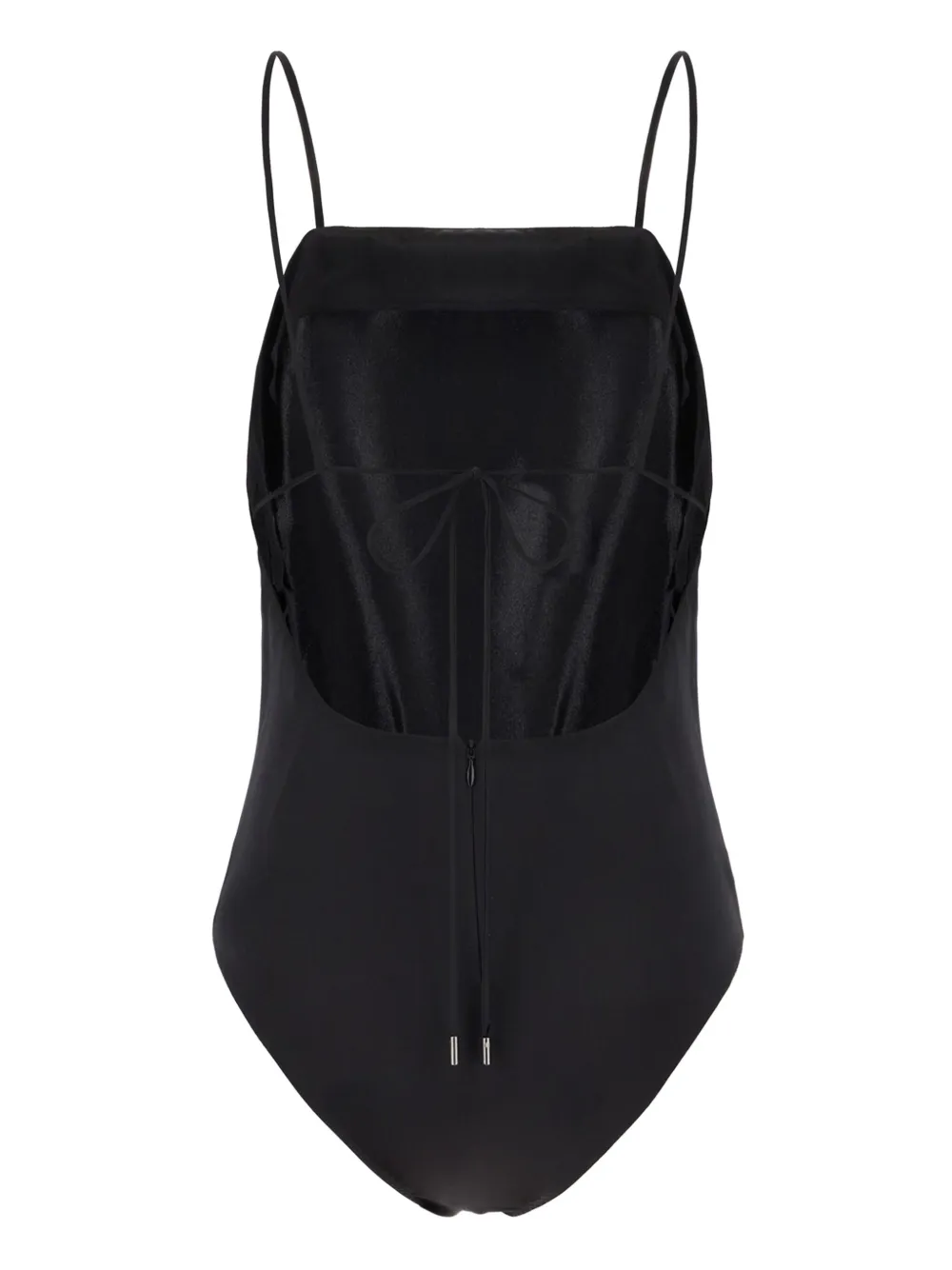 Max Mara Adjustable Strap Silk Bodysuit In 黑色